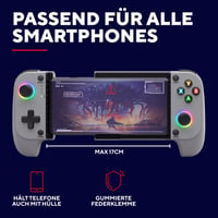 Mobilný herný ovládač Trust GXT Mylox Bluetooth – sivý, kompatibilný s iPhone / Android / PS5 / Xbox, RGB podsvietenie, duálne vibrácie, 12-hodinová výdrž batérie 5