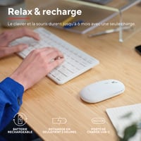 Set tastatură și mouse wireless Trust Lyra – Layout francez (AZERTY), alb 5