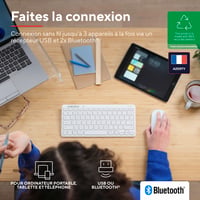 Set tastatură și mouse wireless Trust Lyra – Layout francez (AZERTY), alb 2