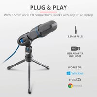 Trust Mico PC Mikrofon Kondenzátor Tripod USB 3.5mm Podcast Streaming Felvétel 3