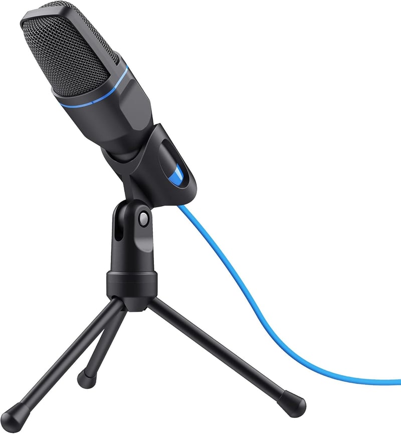 Trust Mico PC Mikrofon Kondenzátor Tripod USB 3.5mm Podcast Streaming Felvétel