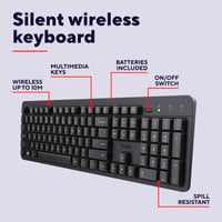 Bezdrôtová klávesnica Trust ODY II – QWERTY US, 2,4 GHz, čierna 3