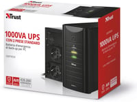 Trust Oxxtron 1000 VA szünetmentes tápegység (UPS), 2 aljzat - fekete 9