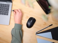 Mouse wireless compact Trust Ozaa, Bluetooth + 2.4GHz, reîncărcabil, multi-device, pentru Laptop, PC, Mac, Android, Negru 7