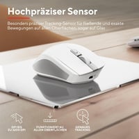 Trust Ozaa+ Wireless Egér Bluetooth 2.4GHz, Programozható, Csendes, Újratölthető, Fehér - White, Bluetooth + 2.4GHz 6