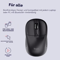Bluetooth myš Trust Primo, 1000-1600 DPI, kompaktná, čierna 3