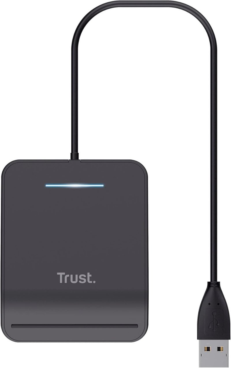 Trust Primo DNI Intelligens Kártyaolvasó USB, ID Kártya Olvasó, Plug & Play - standard