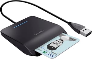 Trust Primo DNI čitač pametnih kartica USB, kabel od 100 cm – crni
