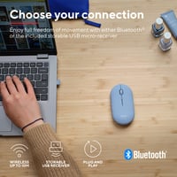Bezdrôtová nabíjateľná myš Trust Puck, Bluetooth/2,4 GHz – modrá 2