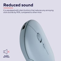 Bezdrôtová nabíjateľná myš Trust Puck, Bluetooth/2,4 GHz – modrá 3