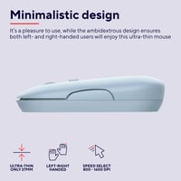 Bezdrôtová nabíjateľná myš Trust Puck, Bluetooth/2,4 GHz – modrá 4