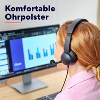 Trust Roha II USB slúchadlá s mikrofónom, čierne – on-ear, ľahký dizajn, 1,8 m kábel, kompatibilné s PC, Mac, Skype, Teams, Zoom 6