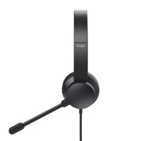 Trust Roha II USB slúchadlá s mikrofónom, čierne – on-ear, ľahký dizajn, 1,8 m kábel, kompatibilné s PC, Mac, Skype, Teams, Zoom 10