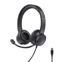 Trust Roha II USB slúchadlá s mikrofónom, čierne – on-ear, ľahký dizajn, 1,8 m kábel, kompatibilné s PC, Mac, Skype, Teams, Zoom 1