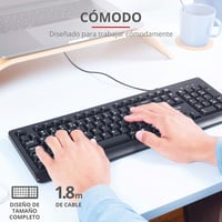 Trust Taro QWERTY Spanyol Billentyűzet Csendes Gombokkal USB PC Laptop Fekete 2