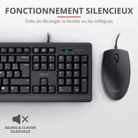 Set tastatură și mouse cu fir Trust Taro USB - Layout francez AZERTY, Negru 2