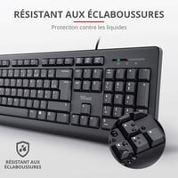 Set tastatură și mouse cu fir Trust Taro USB - Layout francez AZERTY, Negru 3