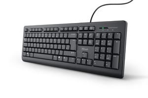 Trust Taro žičana USB tipkovnica, pune veličine, tiha, UK QWERTY - crna
