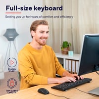 Kábová klávesnica Trust Taro USB, plná veľkosť, tichá, UK QWERTY – čierna 2
