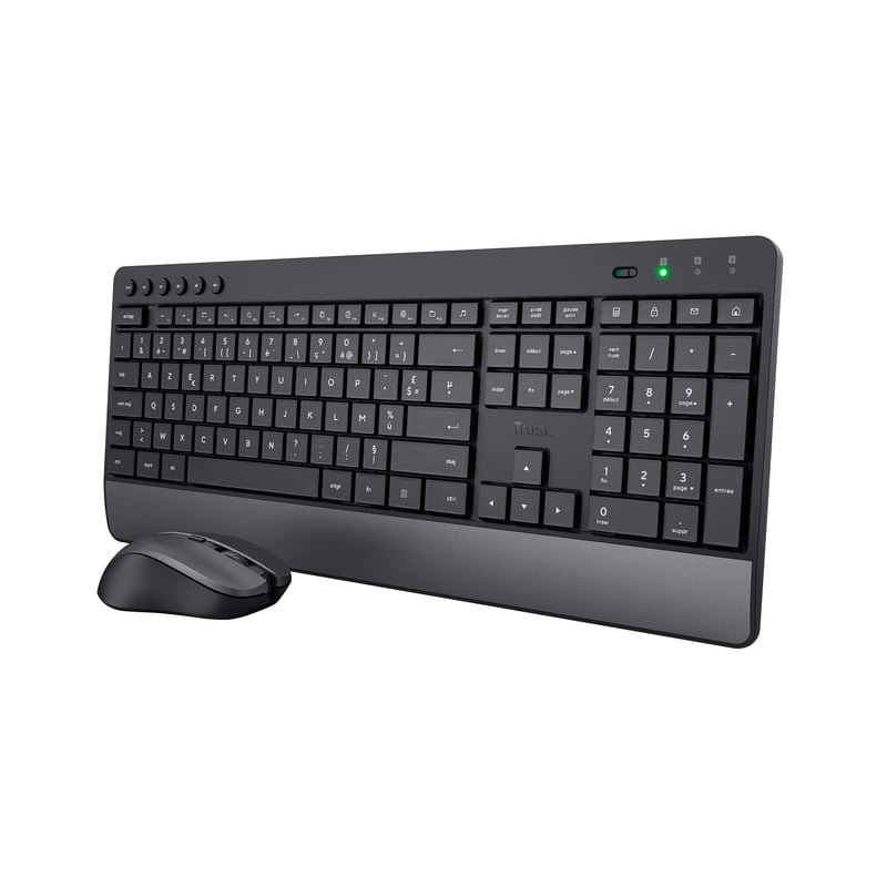 Bezdrôtová súprava klávesnice a myši Trust Trezo, francúzske rozloženie AZERTY, čierna