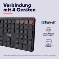 Bezdrôtová klávesnica Trust Vaiya Bluetooth + 2,4 GHz QWERTZ — chybná, na súčiastky: nereaguje na nič (stav: pozri 2. obrázok) 5
