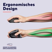 Trust Verto bezdrôtová vertikálna ergonomická myš – červená 3