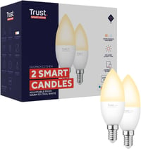 Trust WiFi E14 okos izzó, dimmelhető LED, Alexa és Google Home kompatibilis, RGB, 2 db 1