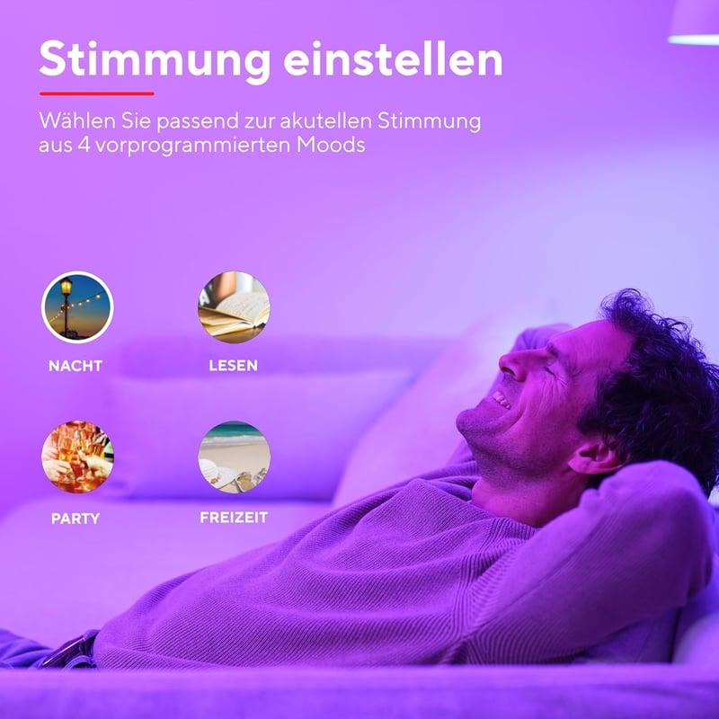 Trust WiFi E14 okos izzó, dimmelhető LED, Alexa és Google Home kompatibilis, RGB, 2 db