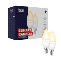 Inteligentná LED žiarovka Trust WiFi E14, RGB, biela - 2 ks 1