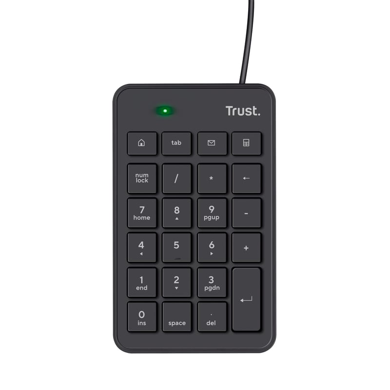 Numerická klávesnica Trust Xalas USB – čierna