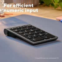 Bezdrôtová numerická klávesnica Trust Xalas, 22 kláves, 2,4 GHz USB – strieborná 4