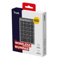 Bezdrôtová numerická klávesnica Trust Xalas, 22 kláves, 2,4 GHz USB – strieborná 8