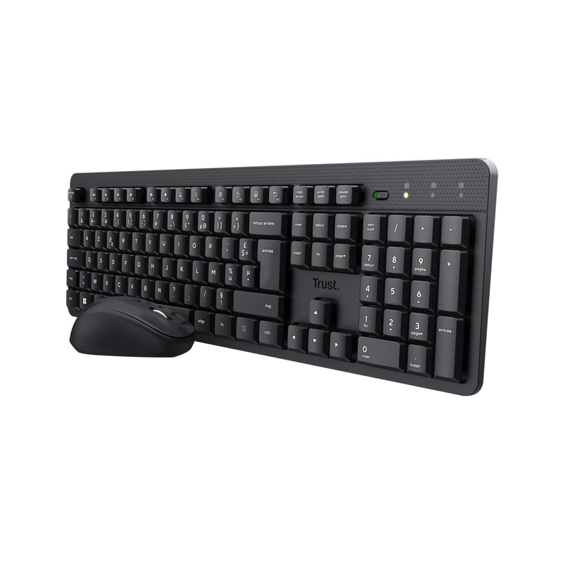 Bezdrôtová súprava klávesnice a myši Trust Ymo II – AZERTY (francúzska) – čierna
