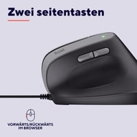 Trust Yuno ergonomikus vertikális egér, kábeles, jobbkezes - fekete 5