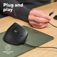 Trust Yuno ergonomikus vertikális egér, kábeles, jobbkezes - fekete 4
