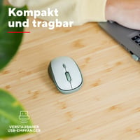 Mouse Wireless Silențios Trust Yvi+, 800-1600 DPI, Pentru dreptaci și stângaci, Receptor Nano USB, Compatibil cu laptop și PC, Verde 5