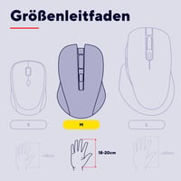 Trust Zevo ultra-rýchla nabíjateľná bezdrôtová myš Bluetooth + 2,4 GHz, tiché tlačidlá, pre viac zariadení, čierna, kompatibilná s PC a Mac 5