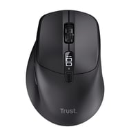 Trust Zevo ultra-rýchla nabíjateľná bezdrôtová myš Bluetooth + 2,4 GHz, tiché tlačidlá, pre viac zariadení, čierna, kompatibilná s PC a Mac 10