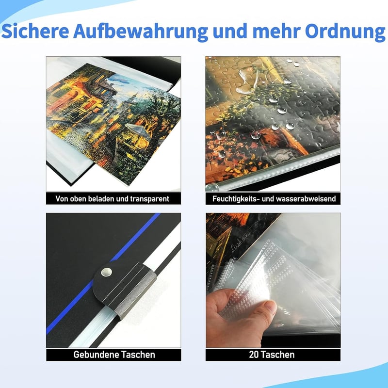 Truwheelz Extra Large puzzle tárolófolder 20 puzzle-hez, 77x66x5cm