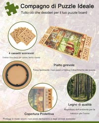 Truwheelz Forgatható Puzzle Asztal 4 Fiókkal és Fedéllel - 64x87 cm Fa Kirakós Tábla 1500 Darabos Játékhoz - Forgatható Lazy Susan Rendszer 3