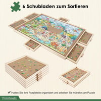 Truwheelz Forgatható Puzzle Asztal 6 Fiókkal és Fedéllel - 64x87 cm Fa Kirakós Tábla 1500 Darabos Játékhoz - Lazy Susan Forgó Rendszer

AI:  4