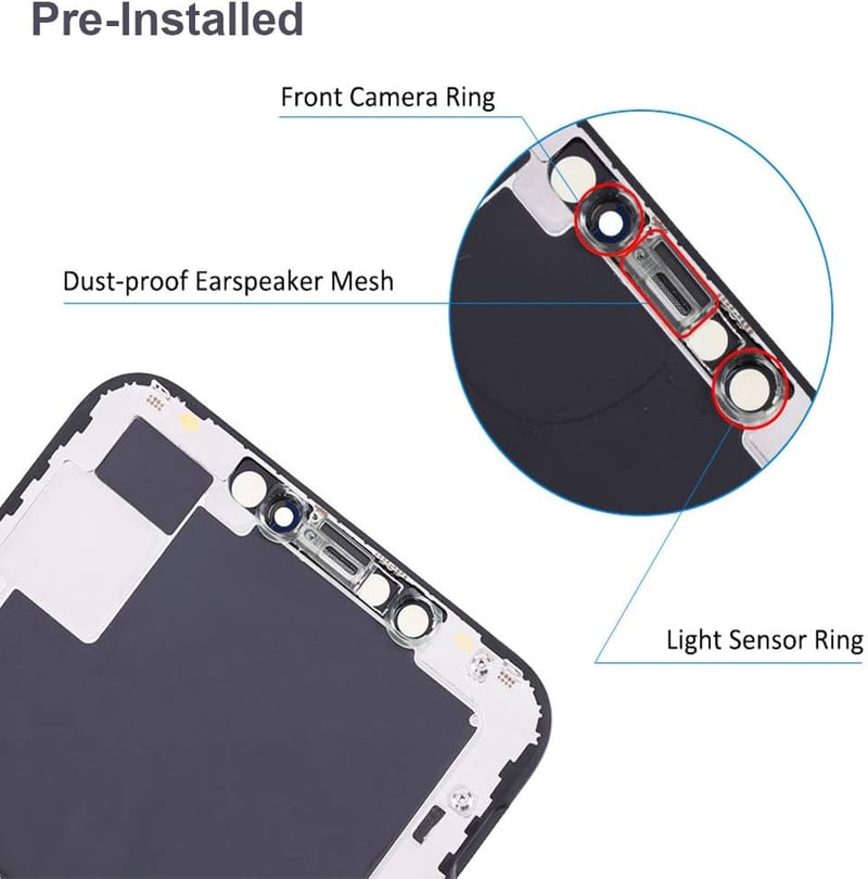 TSIOFO iPhone XS Max kijelző LCD csere 6.5" érintőképernyő digitalizáló szerelési készlet