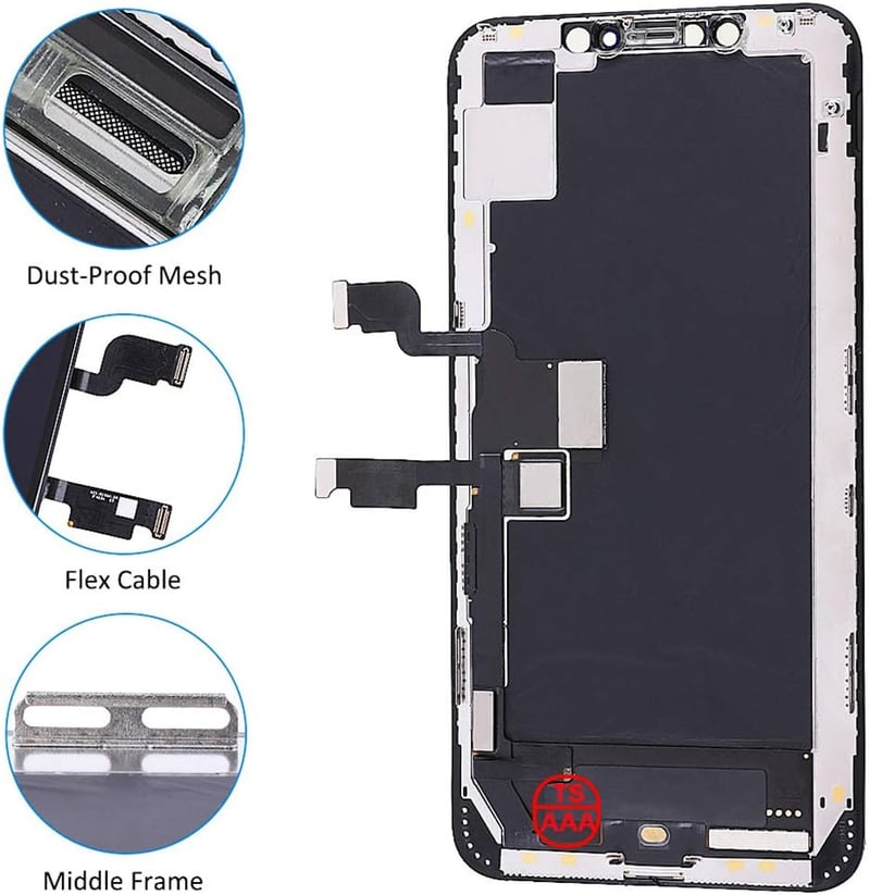 TSIOFO iPhone XS Max kijelző LCD csere 6.5" érintőképernyő digitalizáló szerelési készlet