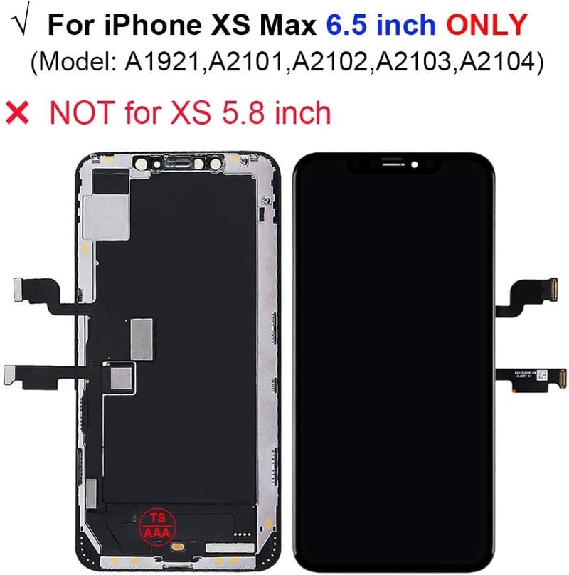 TSIOFO iPhone XS Max kijelző LCD csere 6.5" érintőképernyő digitalizáló szerelési készlet