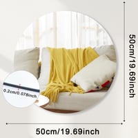 TSKDKIT 50 cm okrúhle nástenné zrkadlo, samolepiace, bezrámové, HD sklenené zrkadlo do kúpeľne, obývačky, spálne a šatne 2