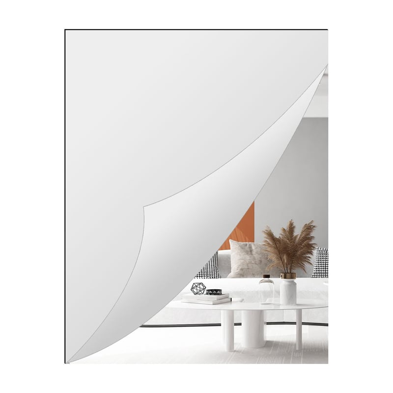 TSKDKIT Samolepiace Akrylové Zrkadlo 40x30 cm - Nerozbitné, Flexibilné Zrkadlové Dosky, Jednoduchá Dekorácia na Stenu, Zrkadlová Fólia bez Skla 2,5 mm