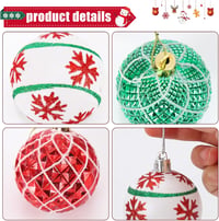 TSLBW 42 darabos karácsonyi gömb szett fenyőfára, csillogó dekorációs baubles 3