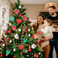 TSLBW 42 darabos karácsonyi gömb szett fenyőfára, csillogó dekorációs baubles 6