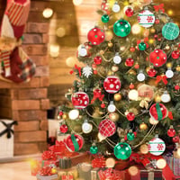 TSLBW 42 darabos karácsonyi gömb szett fenyőfára, csillogó dekorációs baubles 7