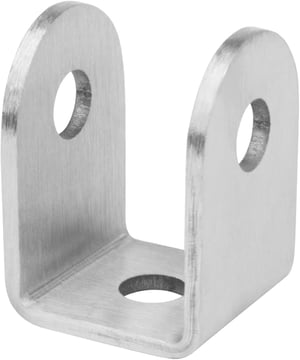 TSSS 10 db U konzol 1 colos panelhez 304 rozsdamentes acél kefélt felülettel szerelési rögzítő 2,8 mm tartóvastagság